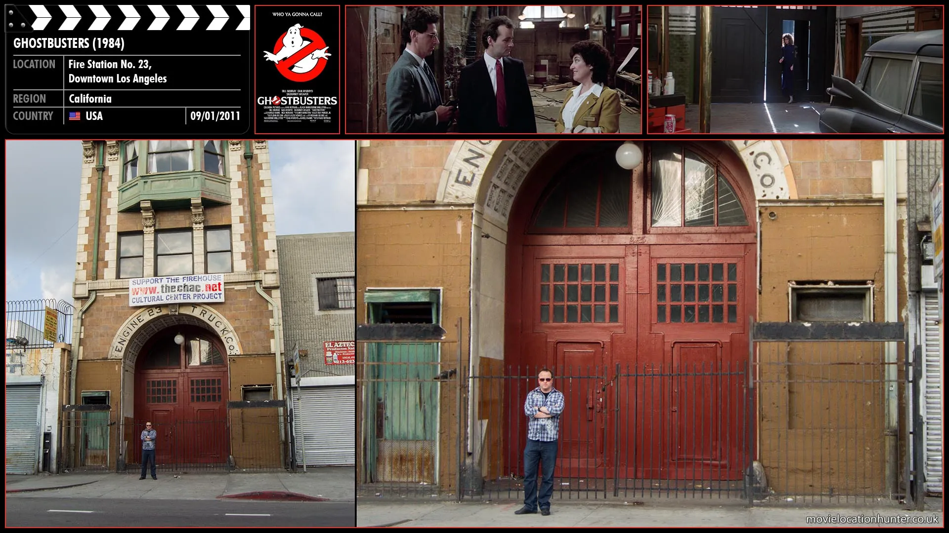 Filming location photo, shot in USA, for Ghostbusters (1984). Scene description: Firehouse #23 in skid row, downtown Los Angeles was used for interior shots of the firehouse seen in New York.