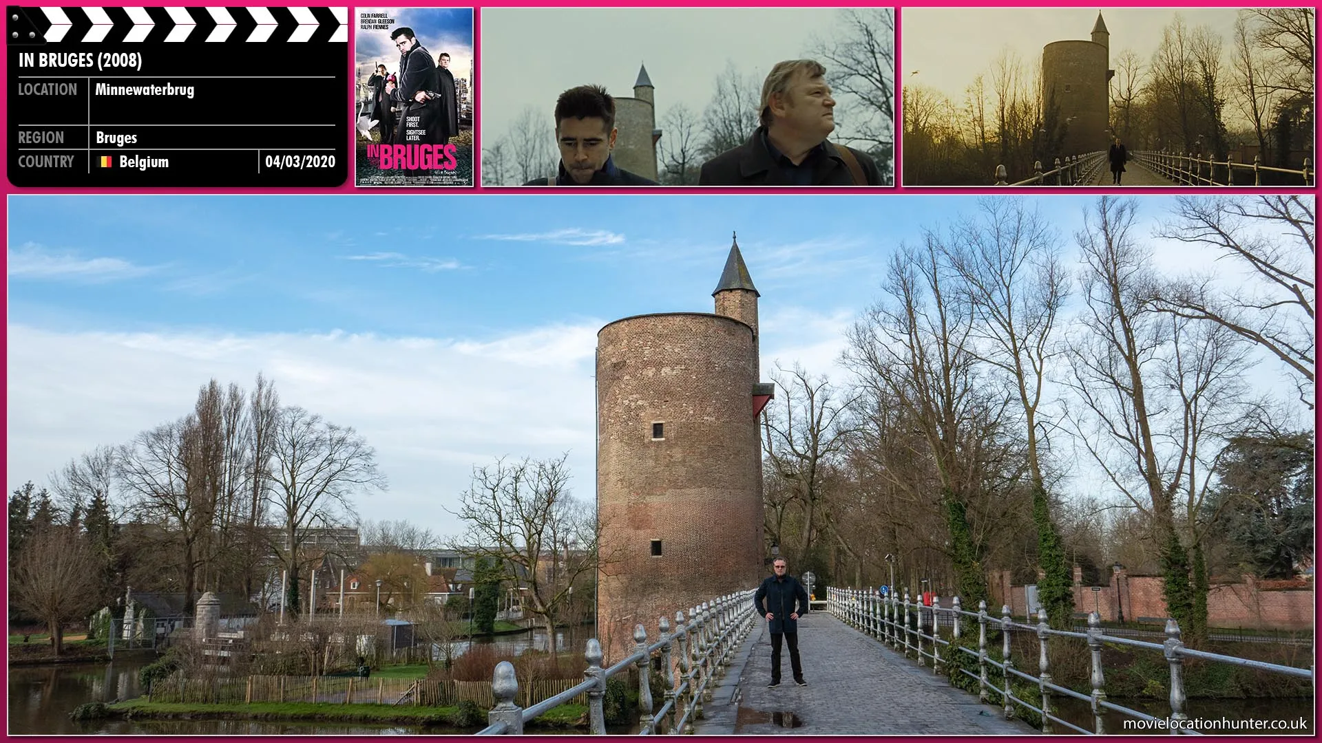 Filming location photo, shot in Belgium, for In Bruges (2008). Scene description: Harry (Ralph Fiennes) arrives in Bruges and walks the same route that Ray (Colin Farrell) and Ken (Brendan Gleeson) did earlier.