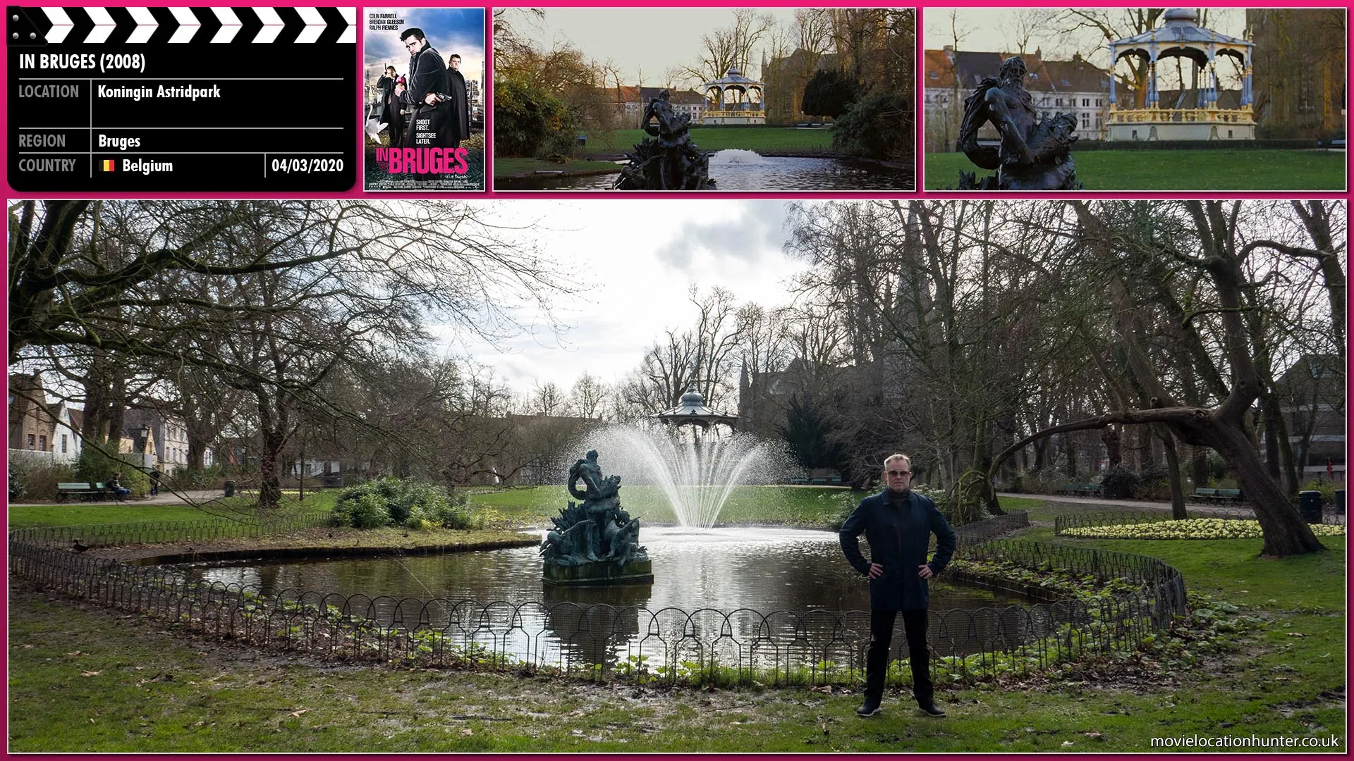 Filming location photo, shot in Belgium, for In Bruges (2008). Scene description: Establishing shot