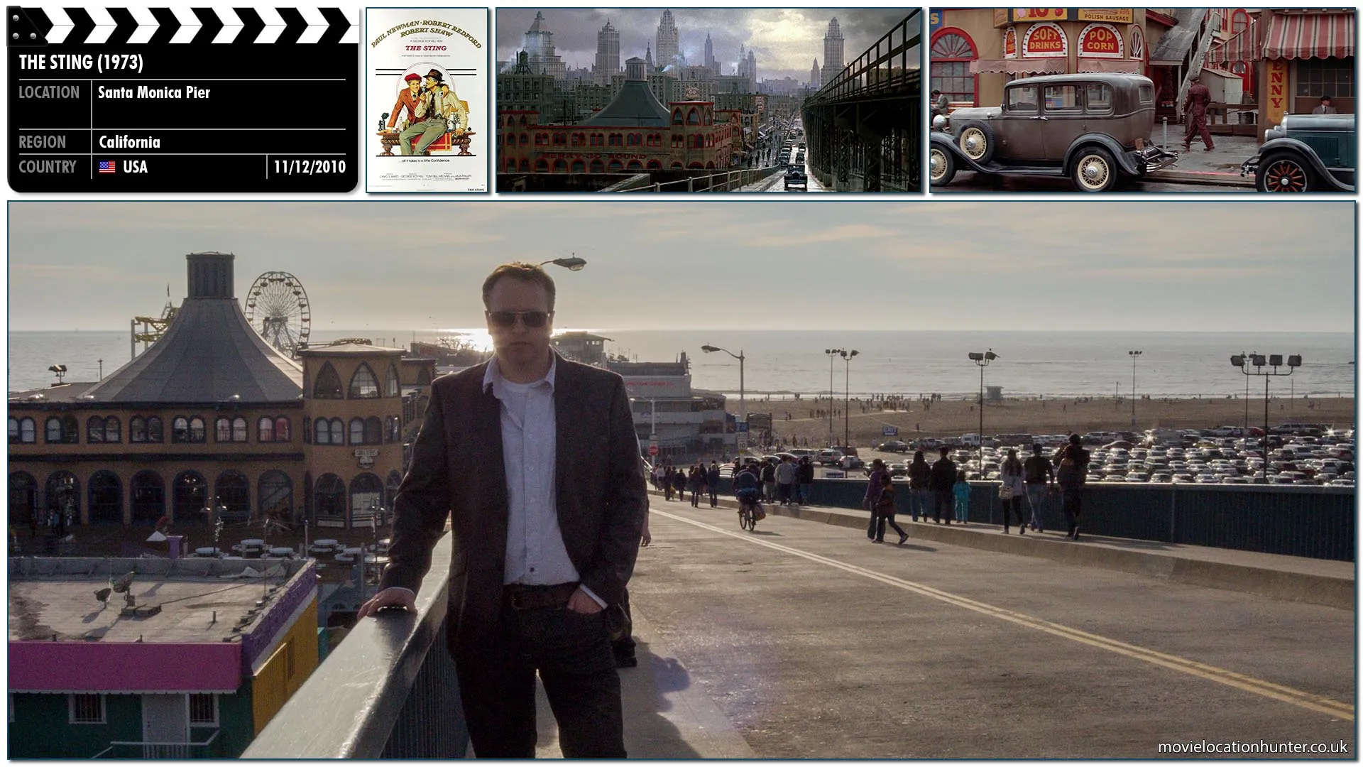 Filming location photo, shot in USA, for The Sting (1973). Scene description: Henry Gondorff (Paul Newman) lived and worked, operating a carousel, with his girlfriend, Billie (Eileen Brennan)